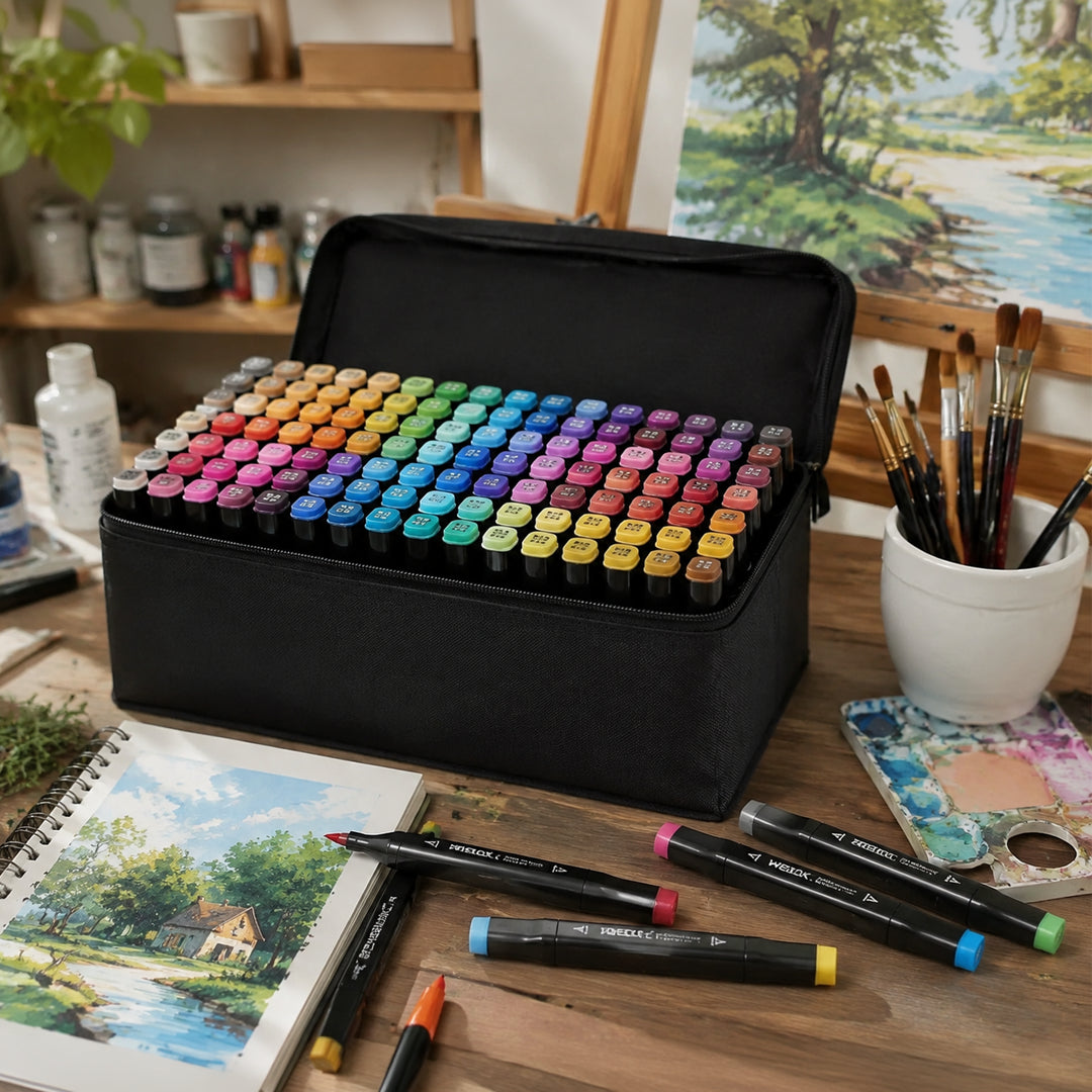 Professional Dual-Tip Alcohol Graphic Marker Set