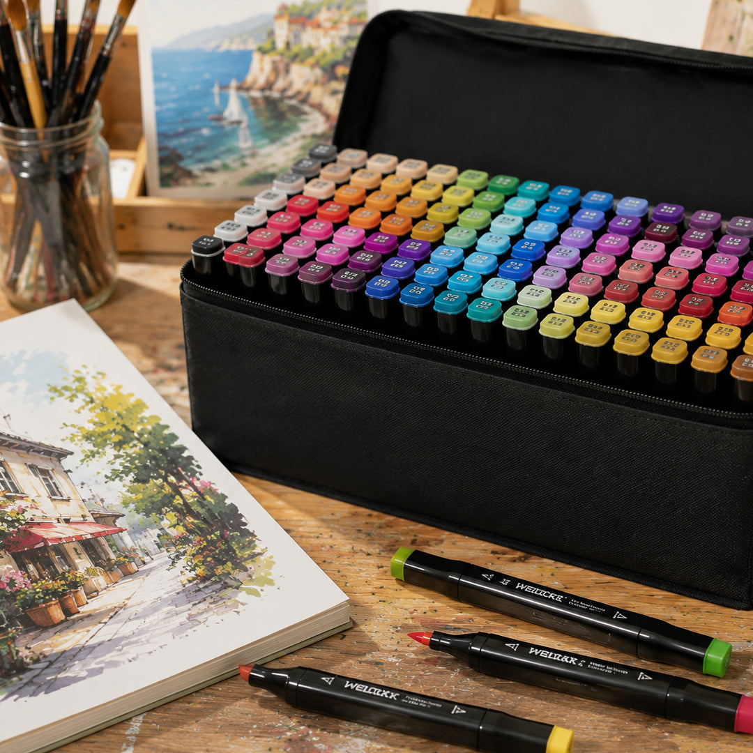 Professional Dual-Tip Alcohol Graphic Marker Set