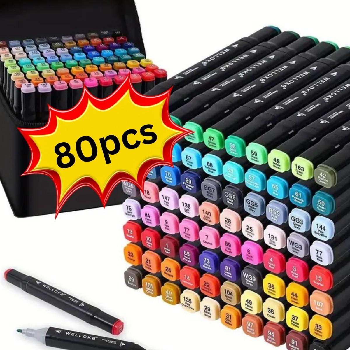 Professional Dual-Tip Alcohol Graphic Marker Set